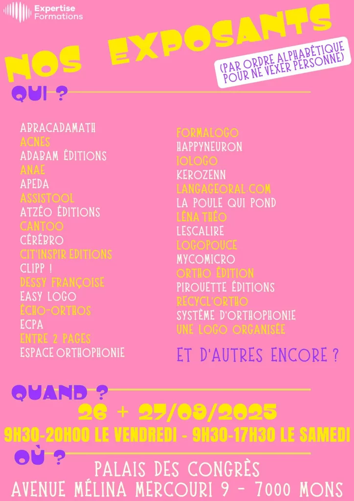 Liste des Exposants du Congrès TDL 2025