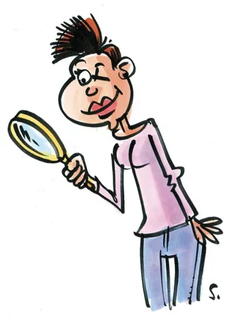 dessin-Sondron-logo-observant-avec-une-loupe